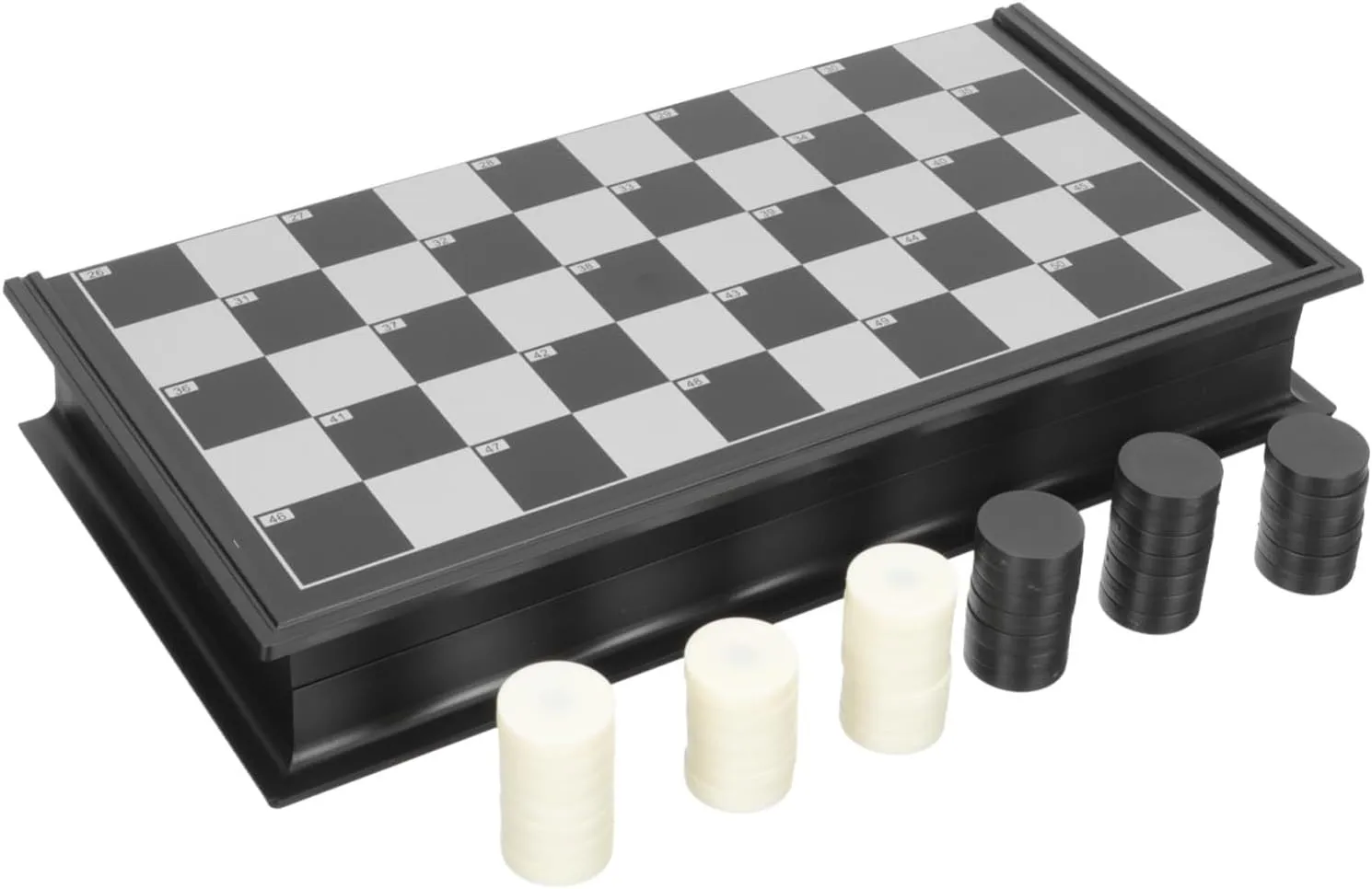 1 Checkers Game Portable Folding Board for Students Educational Chess Safe Edges for Endless Fun for Travel and Interactive Play