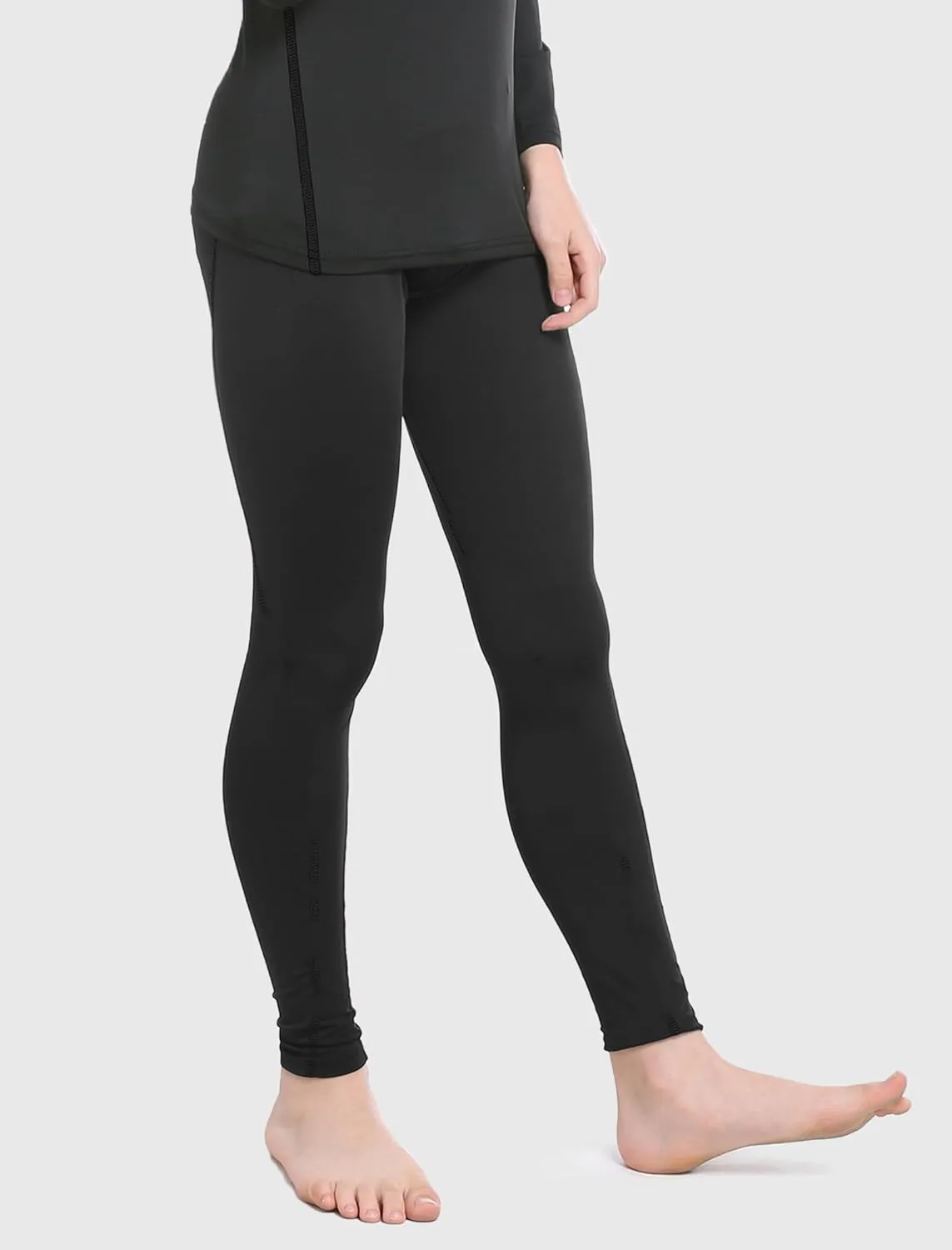 1 or 2 Pack Boys Thermal Compression Leggings Pants Youth Fleece Lined Base Layer Tights Cold Weather Gear