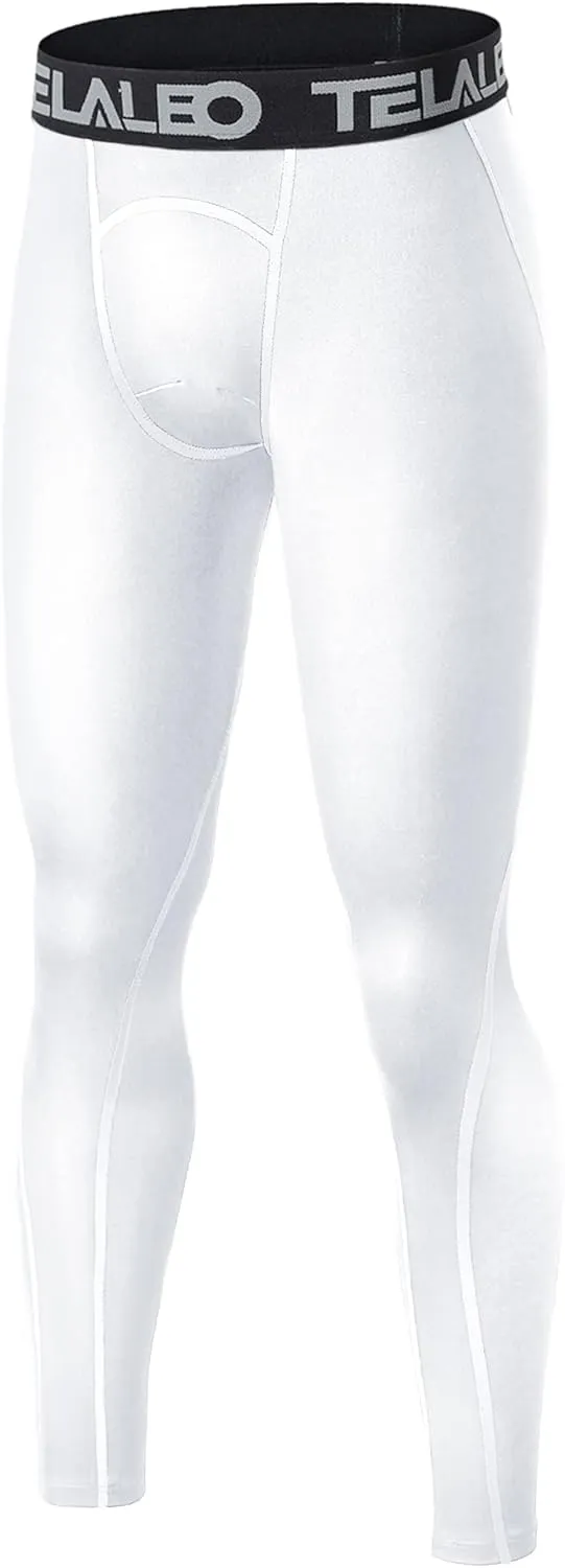 1 or 2 Pack Boys Thermal Compression Leggings Pants Youth Fleece Lined Base Layer Tights Cold Weather Gear