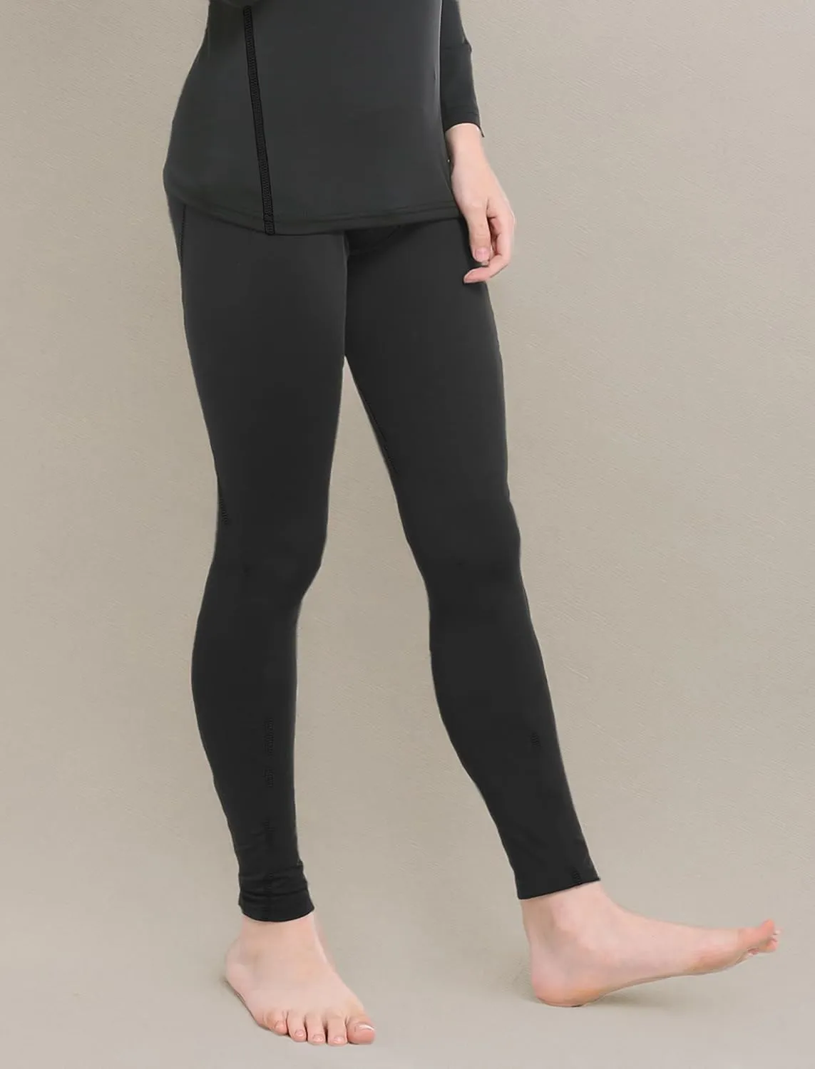 1 or 2 Pack Boys Thermal Compression Leggings Pants Youth Fleece Lined Base Layer Tights Cold Weather Gear