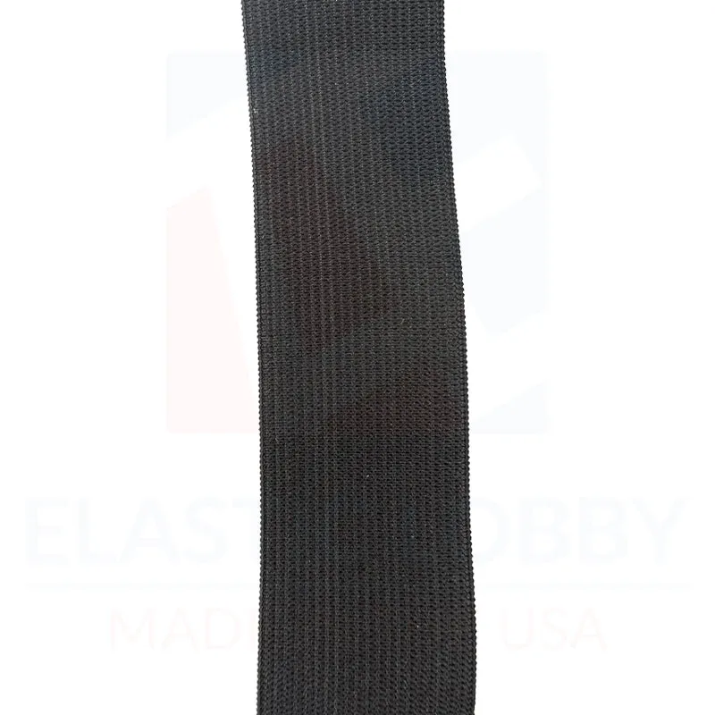 1.5" (38mm) Black Knitted Elastic - US Made