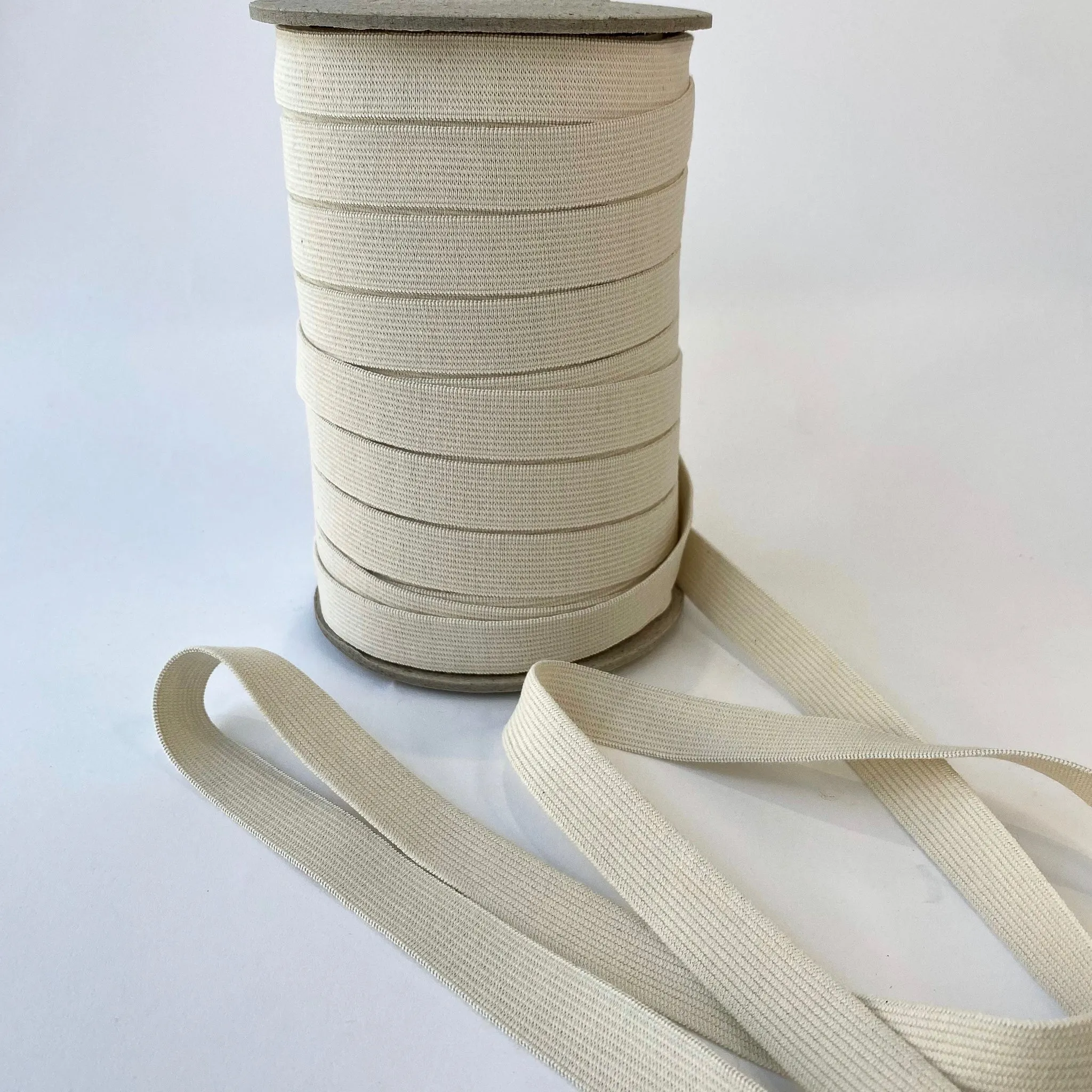 18mm Organic Cotton Eco Elastic - Ecru