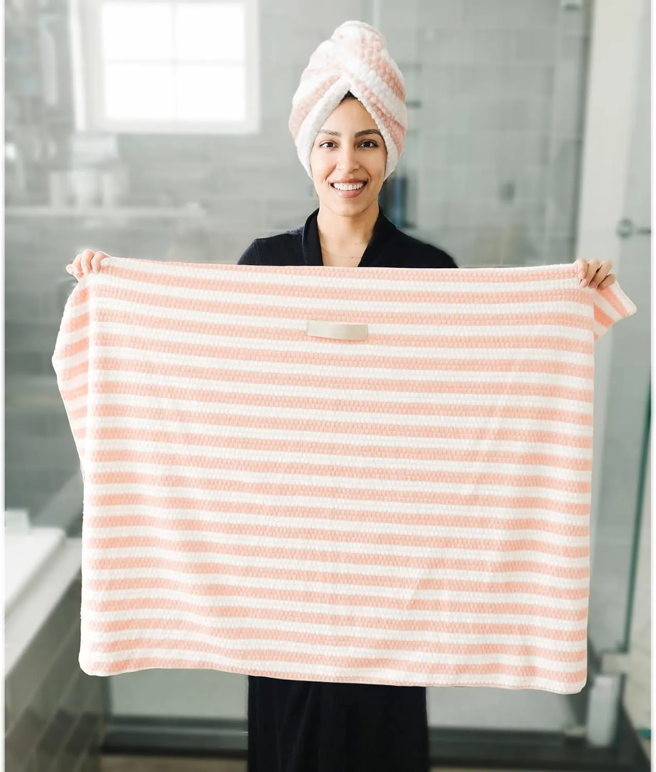 2 Packs Large Microfiber Hair Towels for Women, Super Absorbent & Quick Dry Hair Towel Wrap for Curly Hair Long & Short Hair- Anti-Frizz Hair Turbans for Wet Hair