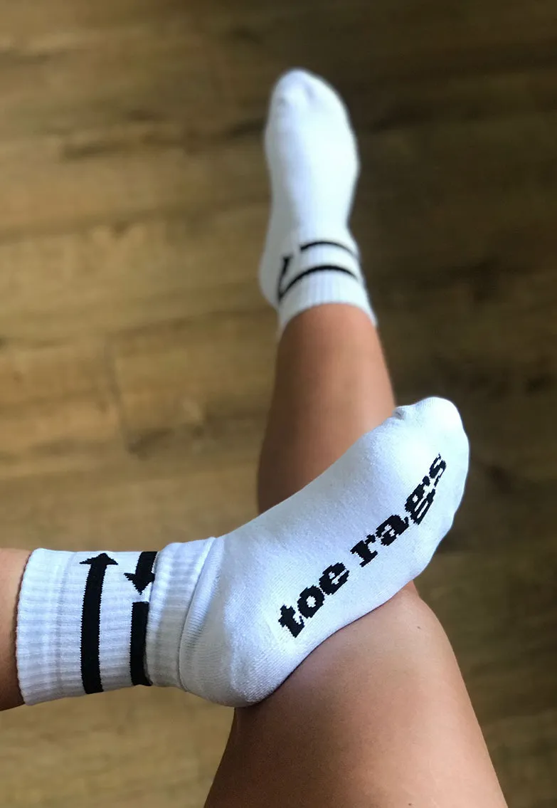 2 Pairs Mixed Toe Rags® Arrow Fashion Crew Sock