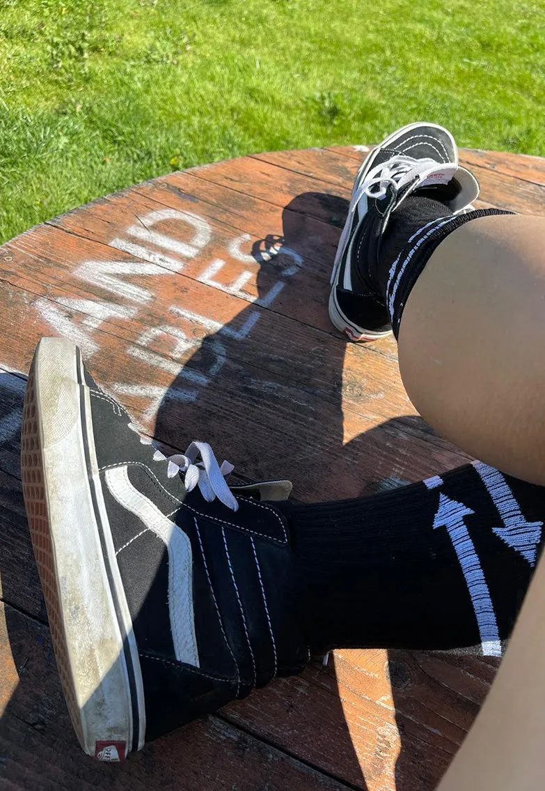 2 Pairs Mixed Toe Rags® Arrow Fashion Crew Sock