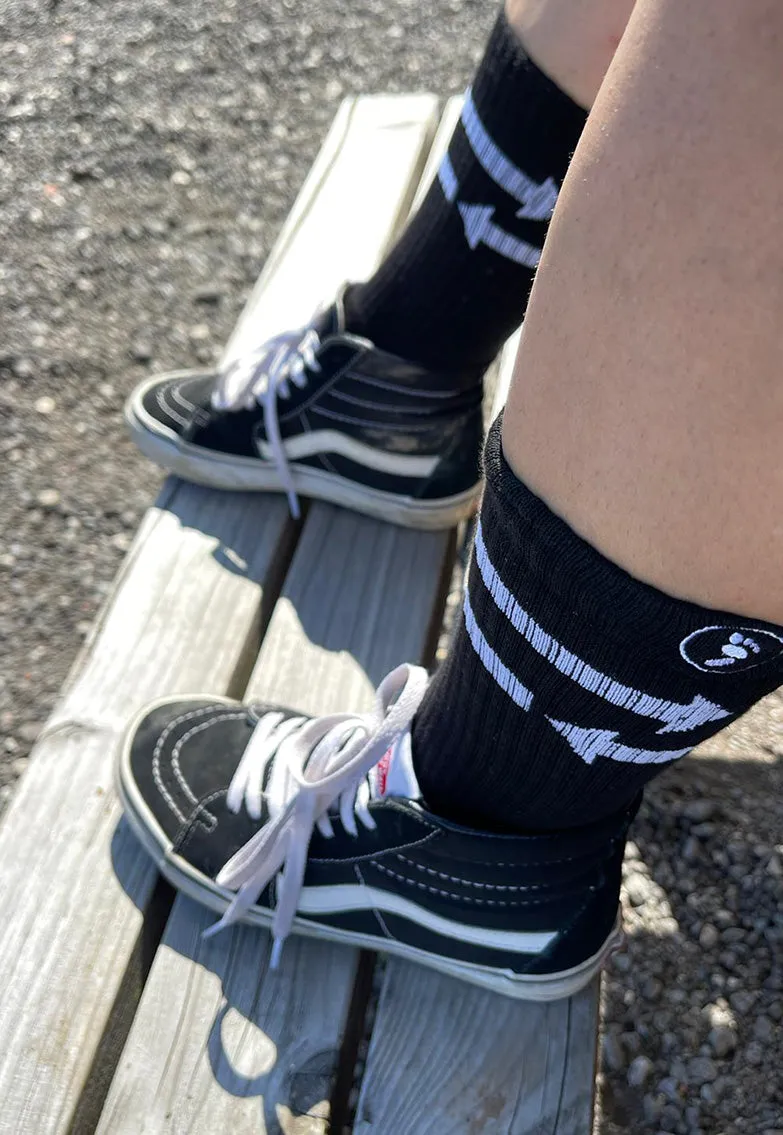 2 Pairs Mixed Toe Rags® Arrow Fashion Crew Sock