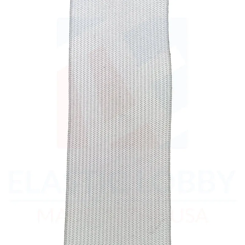 2" (51mm) White Knitted Elastic - US Made