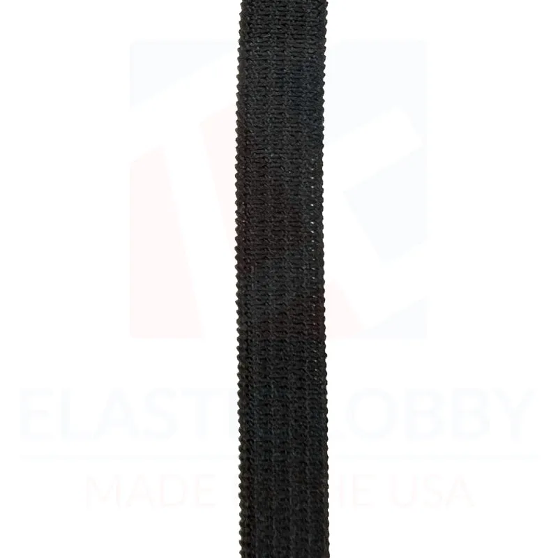 3/8" (9.5mm) Black Knitted Elastic - US Made