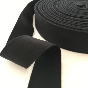 40mm Organic Cotton Eco Elastic - Black