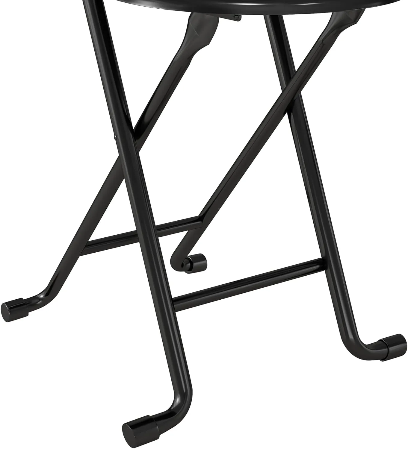 4pcs Folding Stool with Back, Cushioned Padded Camping Stool, Portable Folding Bar Stool, for Outdoor Indoor Kitchen Shop Cafe, No Squeaking, Black