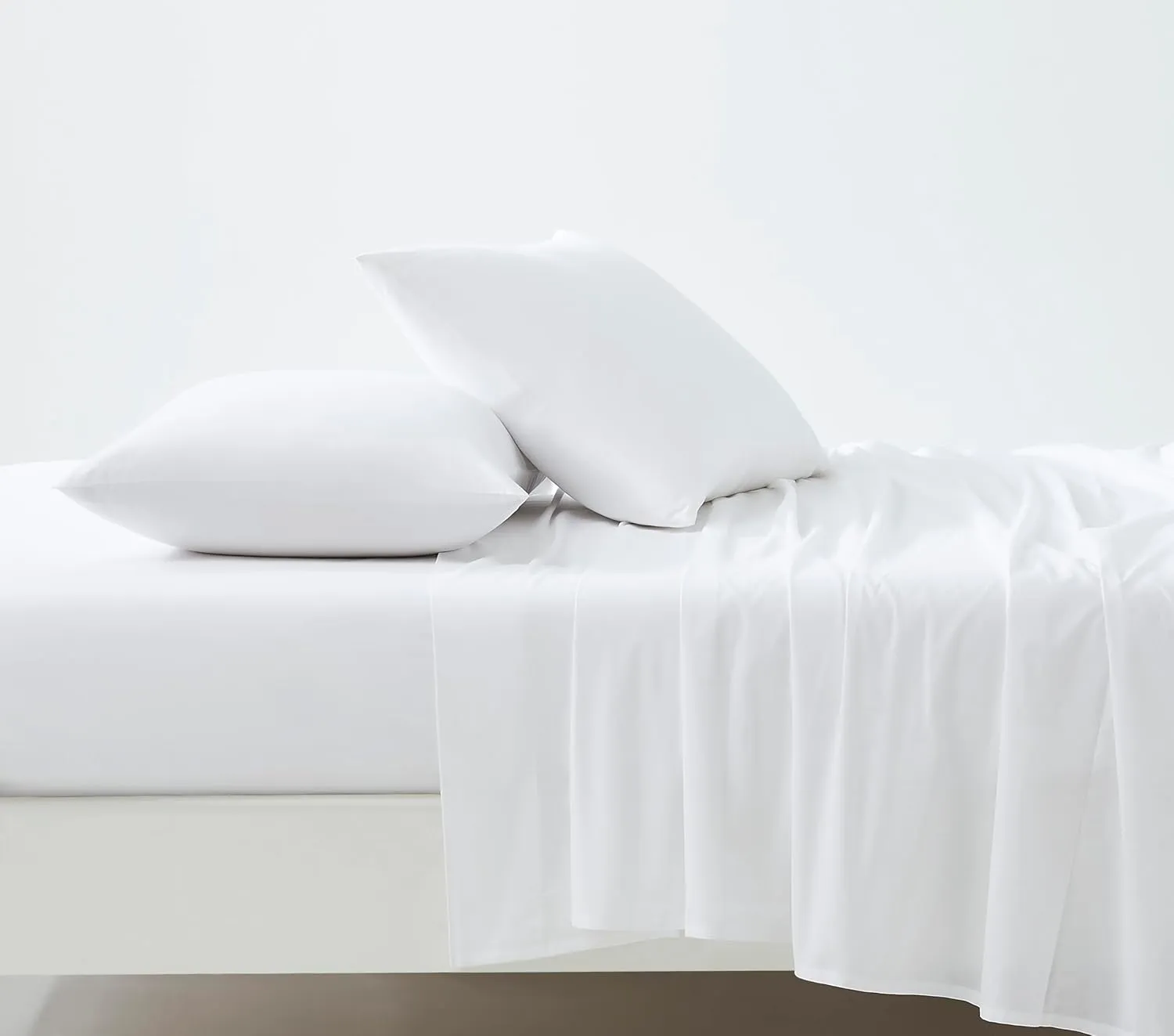 500-Thread-Count Bed Sheet Set California King Size Fits 15-18 Inches Deep Pocket (Solid, Almond Ivory)