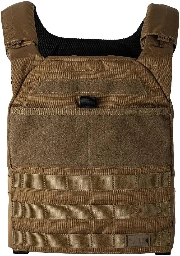 5.11 Tactical Unisex TacTec Trainer Weight Vest, Breathable Mesh Pads, Style 56693ABR, Kangaroo, One Size