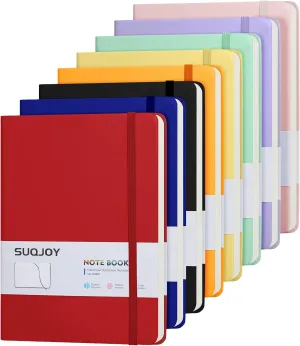 8 Pack Lined Journal Notebooks for Writing, 100 GSM Thick Paper, Hardcover Notebooks, A5 College Ruled Notebook, Journaling Notebook for School/Travel/Office (8 Assorted Colors)