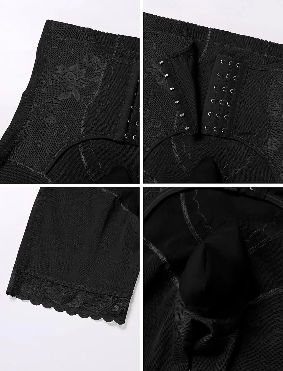 ABAFIP Men's Shapewear Lace Tummy Control Underwear High Waist Sissy Pouch Panties Girdle Waist Trainer