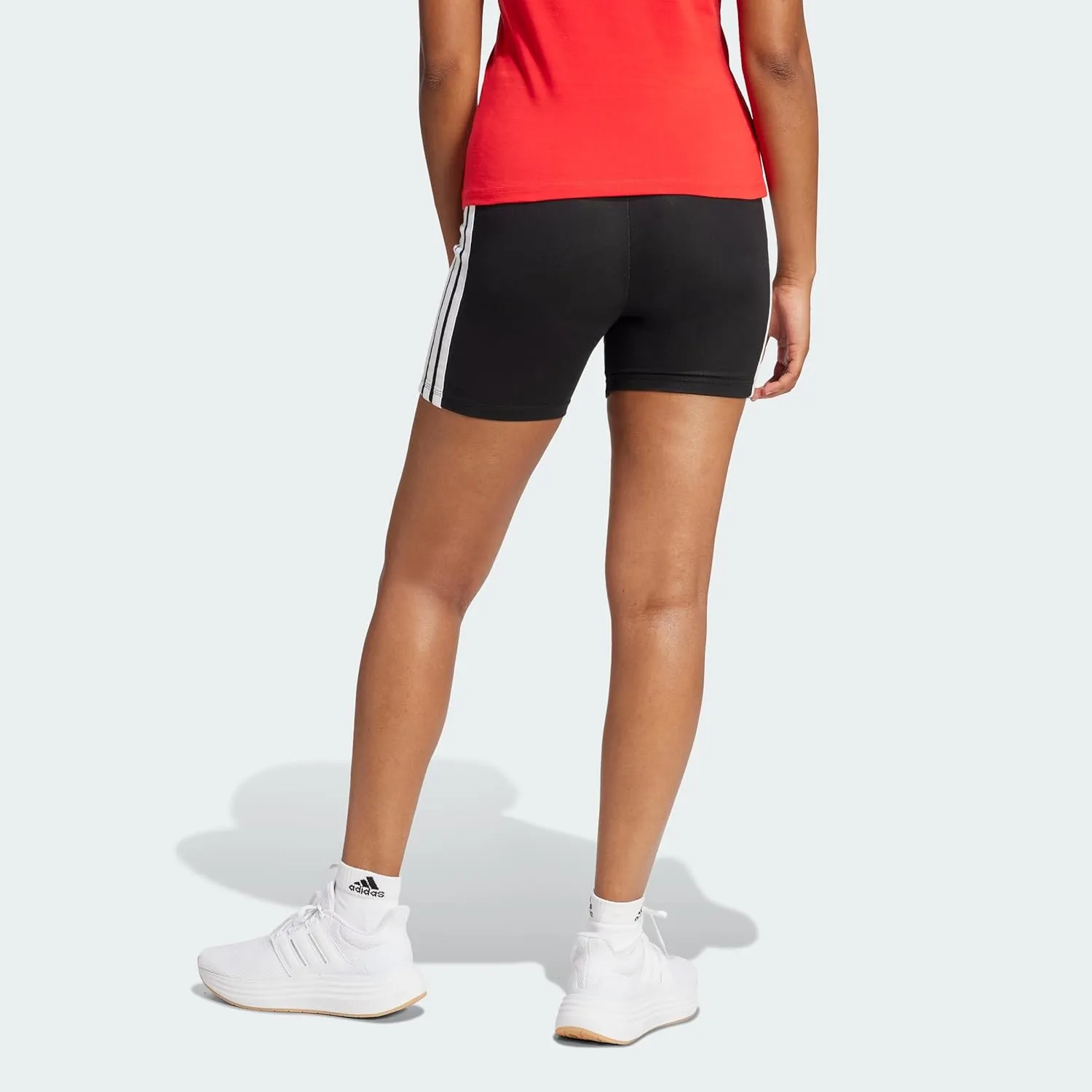 adidas Essentials Women's Tights 3-Stripes High Waisted Biker Shorts