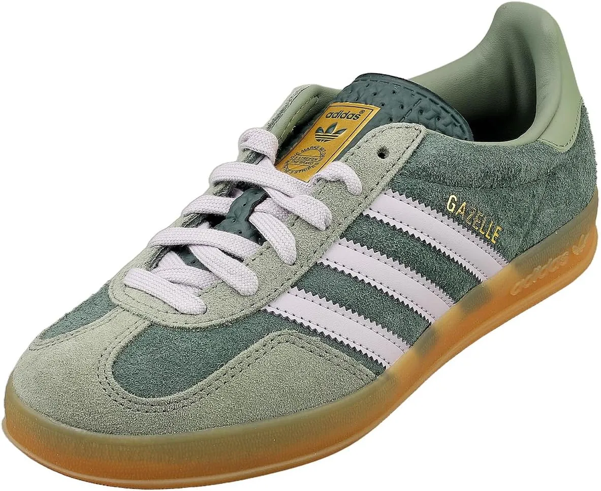Adidas Gazelle Indoor OG Mens Sneaker (Mineral Green Silver Dawn, 6.5)