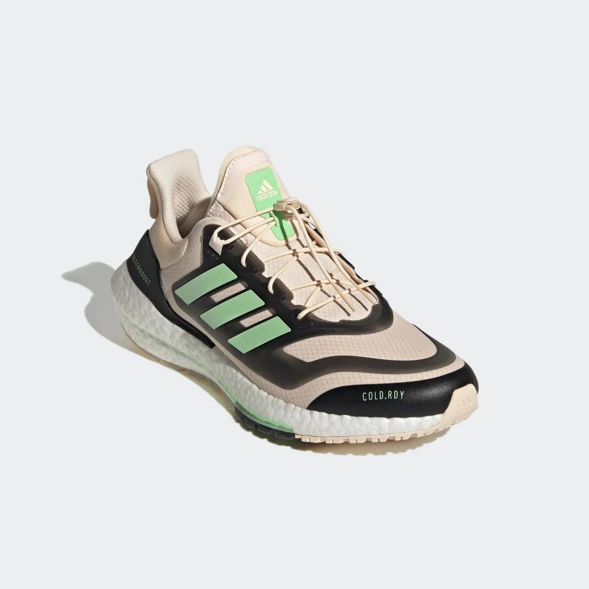 Adidas Mens Ultraboost 22 COLD.RDY 2.0 Running Shoes Orange/Green