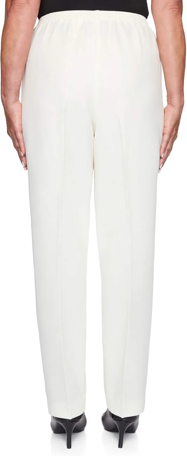 Alfred Dunner Petite Women's Classic Textured Average Length Pant