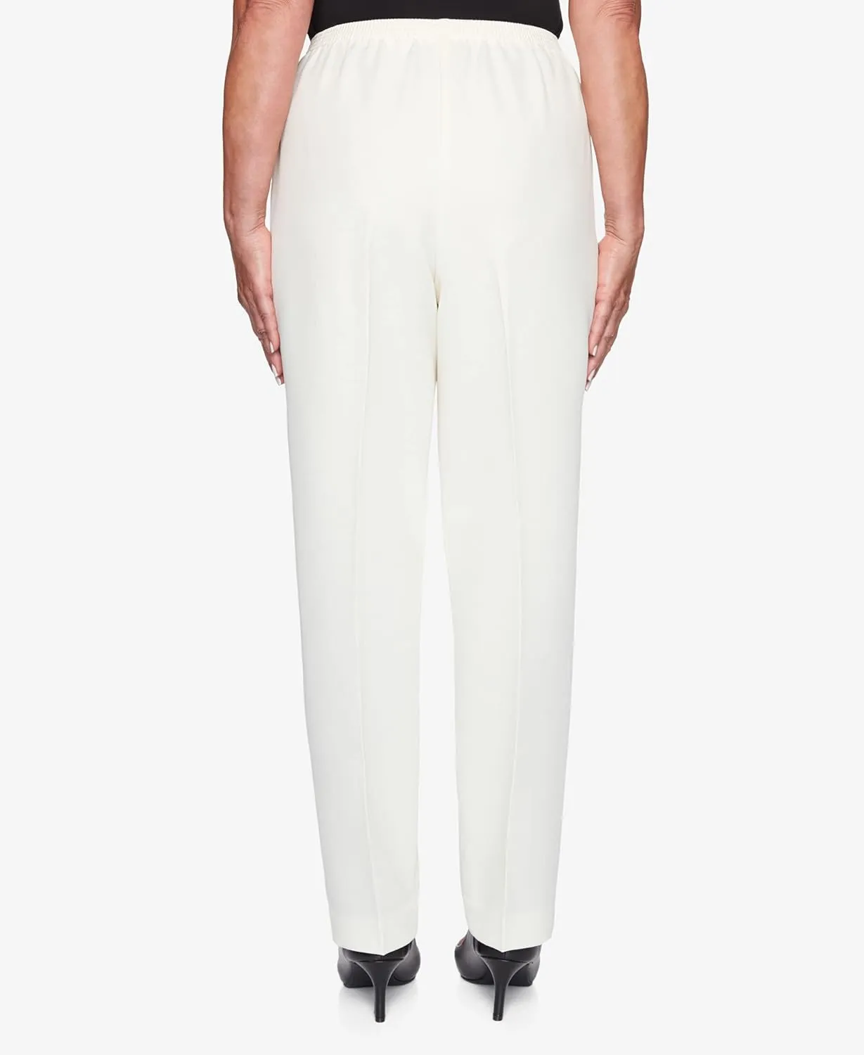 Alfred Dunner Petite Women's Classic Textured Average Length Pant