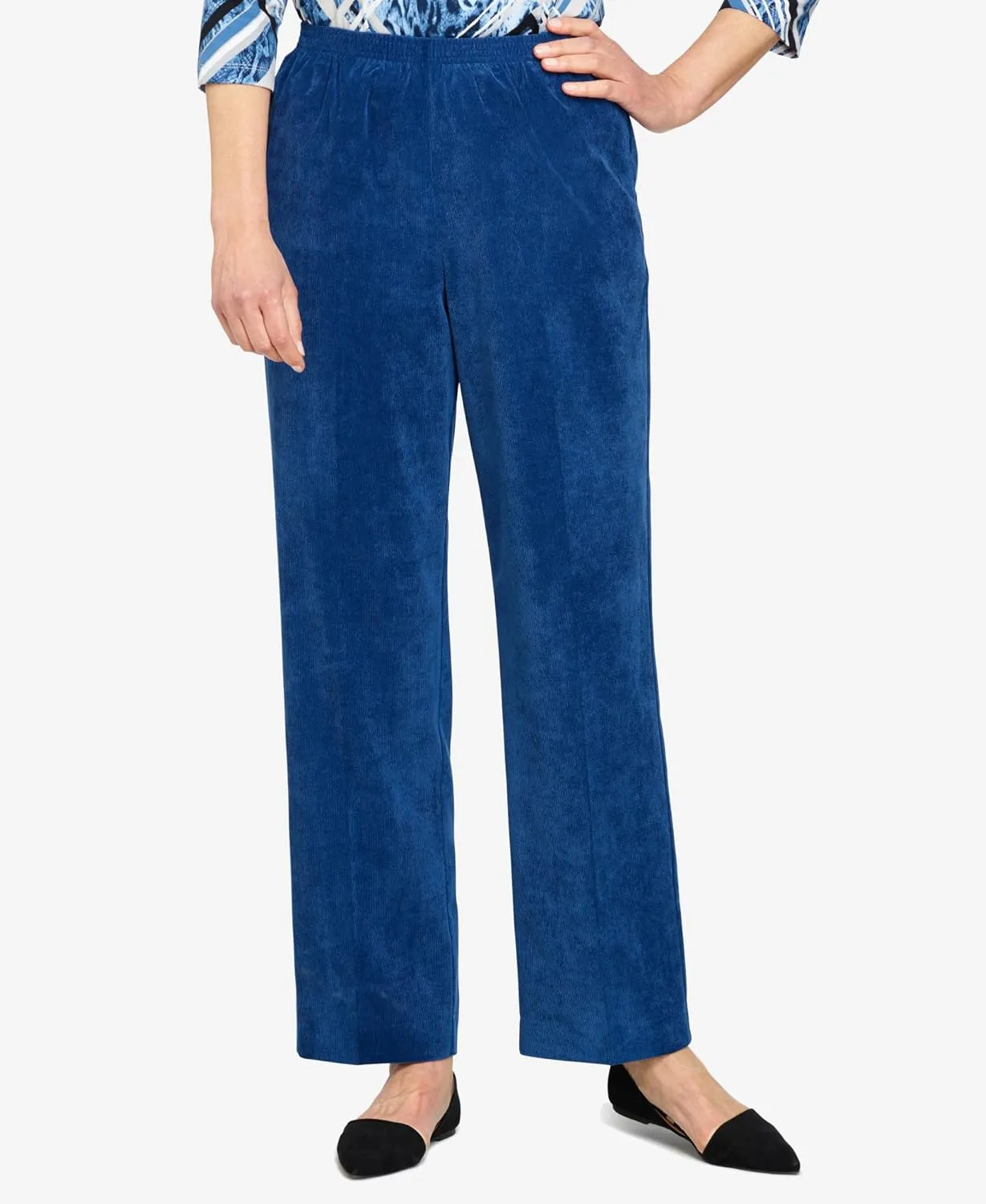 Alfred Dunner Women's Classic Corduroy Pull-on Short Length Pant