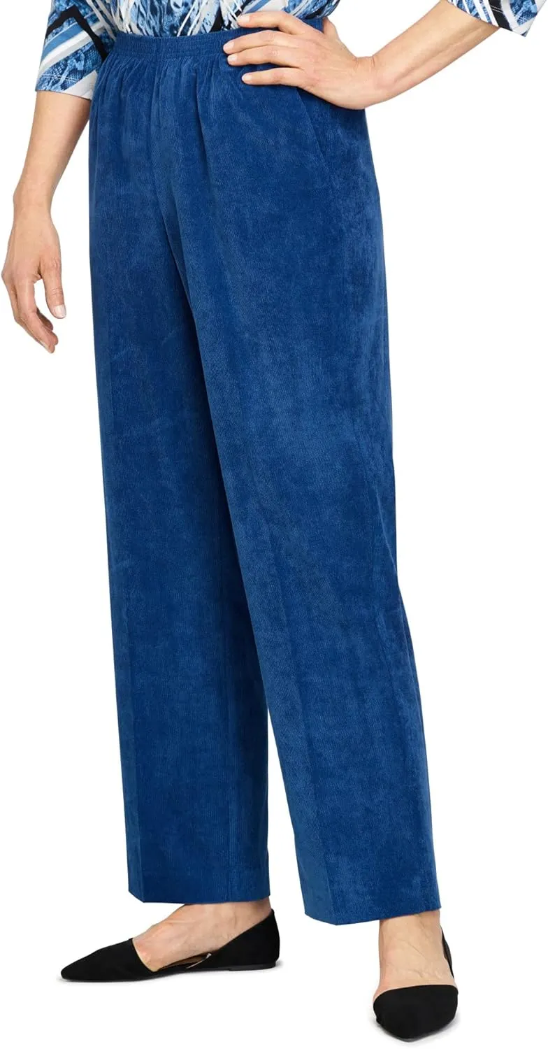Alfred Dunner Women's Classic Corduroy Pull-on Short Length Pant