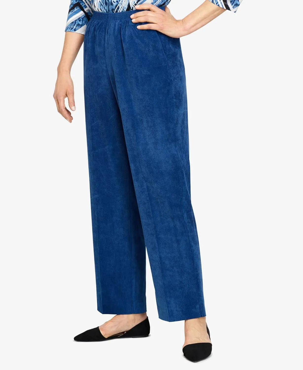 Alfred Dunner Women's Classic Corduroy Pull-on Short Length Pant