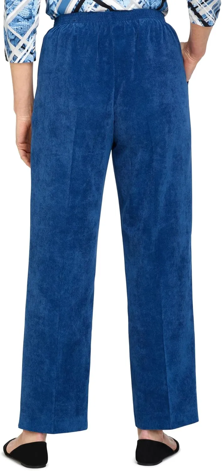 Alfred Dunner Women's Classic Corduroy Pull-on Short Length Pant