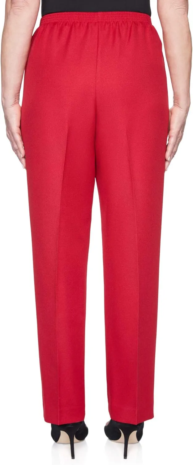 Alfred Dunner Women's Classic Textured Average Length Pant