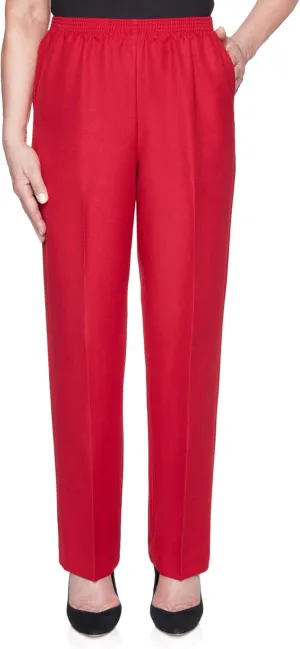 Alfred Dunner Women's Classic Textured Average Length Pant