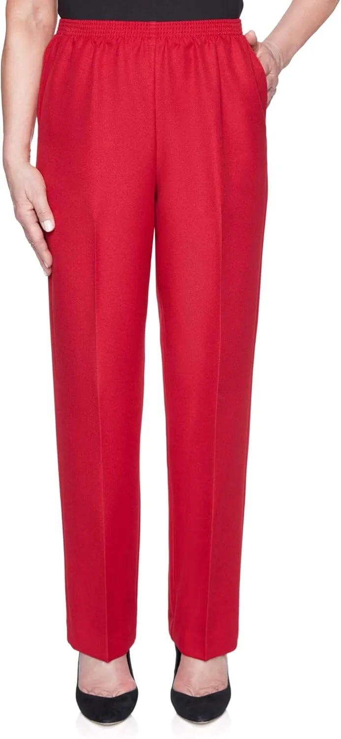 Alfred Dunner Women's Classic Textured Average Length Pant