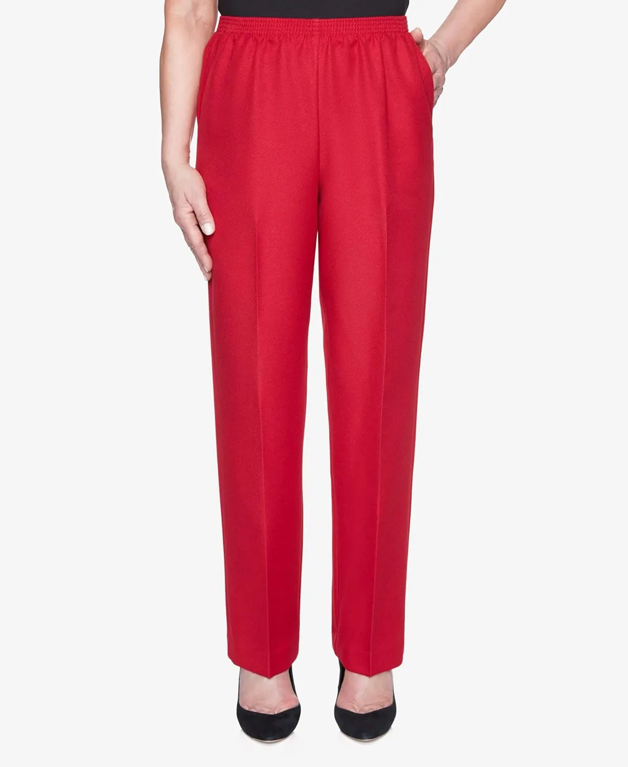 Alfred Dunner Women's Classic Textured Average Length Pant