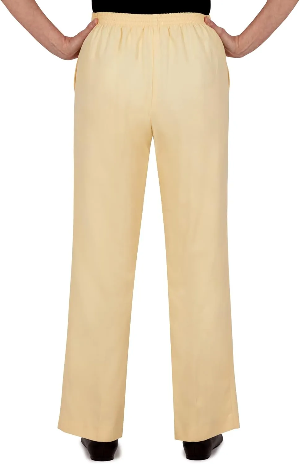 Alfred Dunner Women's Microfiber Regular Fit Short Length Pant