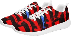 American Wave Star Flag Sneaker Men Athletic Shoes Running Shoes Comfortable Sports Walking Shoes