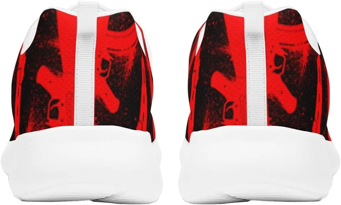 American Wave Star Flag Sneaker Men Athletic Shoes Running Shoes Comfortable Sports Walking Shoes