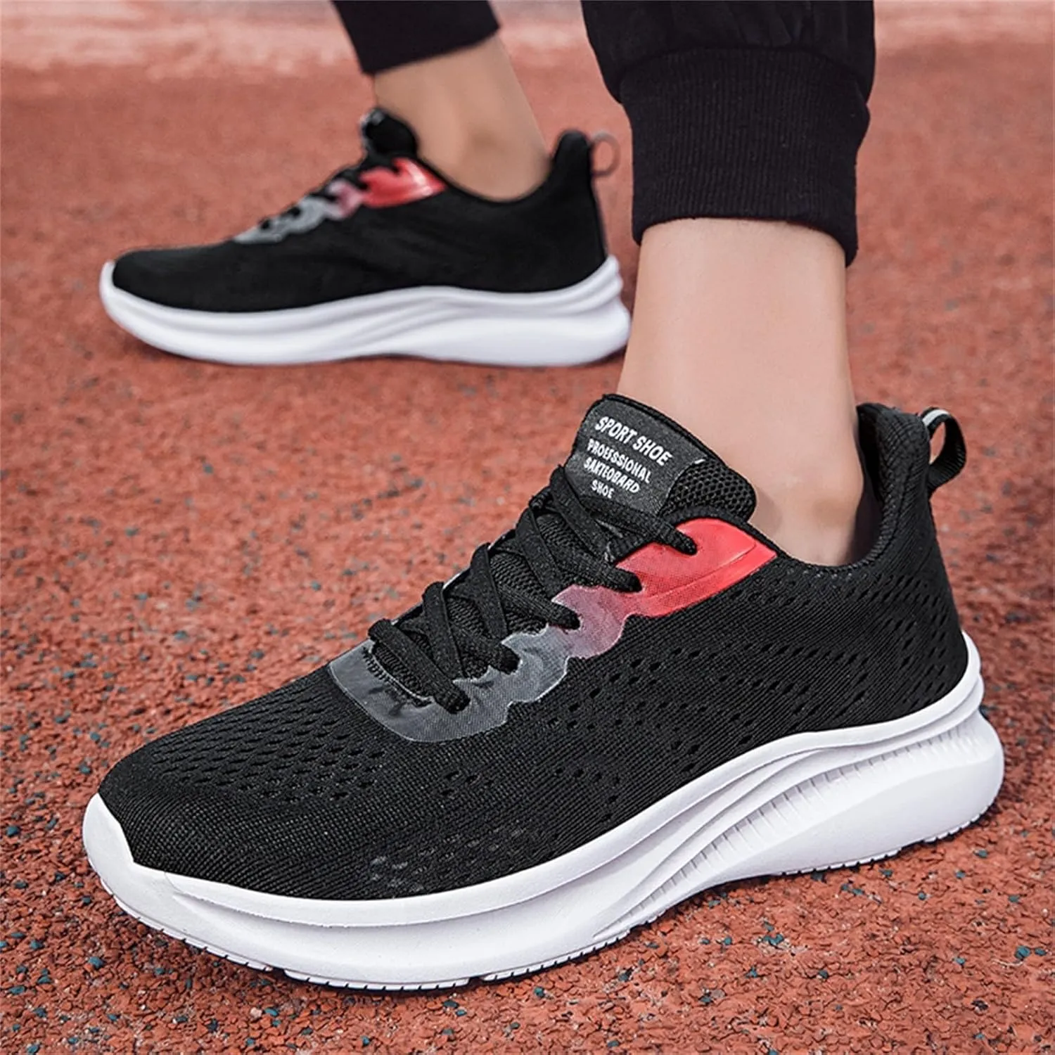 Arch Support Fitness Sneaker for Men Lightweight Breathable Slip On Running Shoe Men's Comfortable Dress Shoes