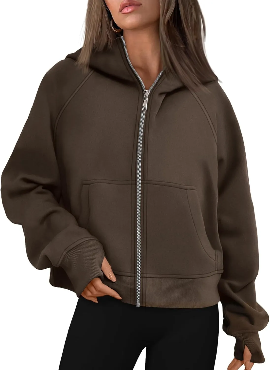AUTOMET Womens Zip Up Hoodies Fleece Jackets Oversized Sweatshirts Fall Fashion Outfits 2025 Sweaters Winter Clothes