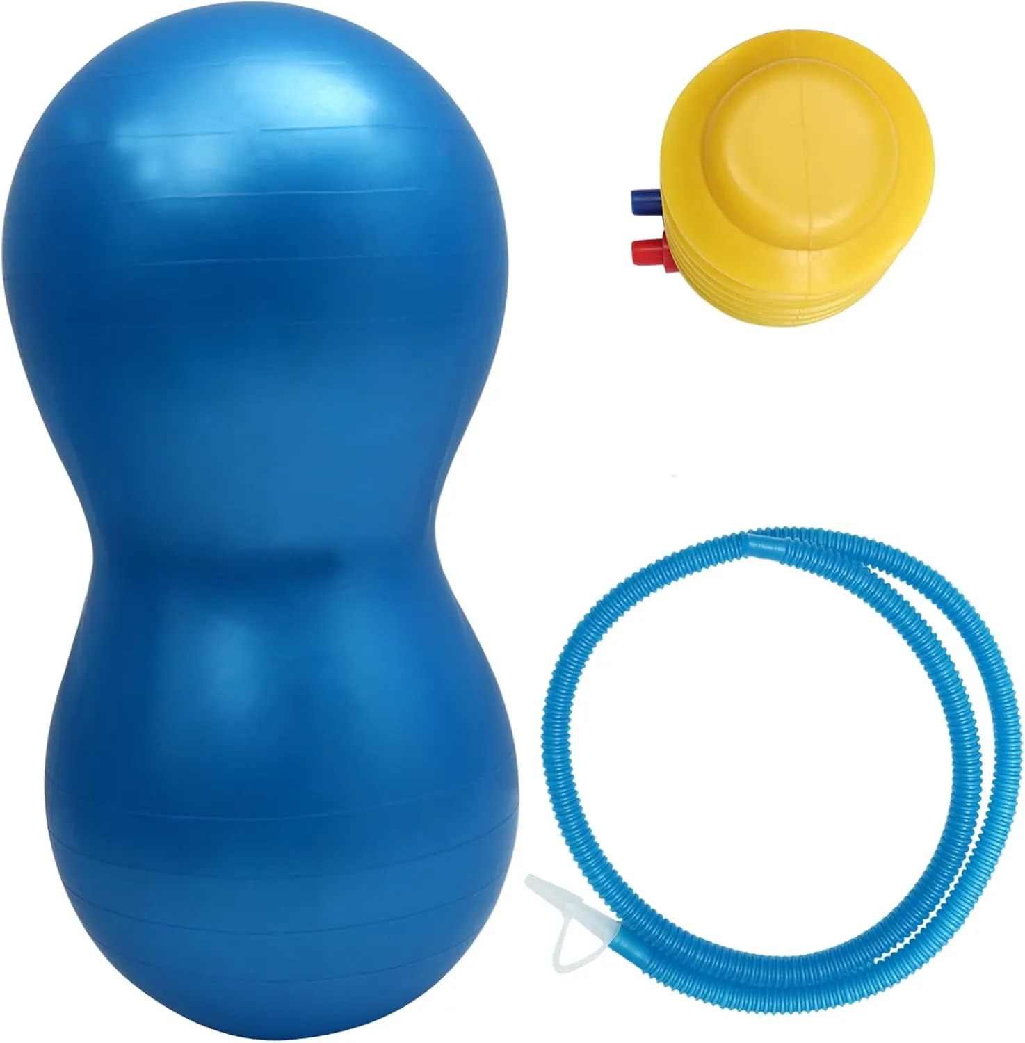 balacoo Fitness Ball for Yoga Massage Thick PVC Peanut Ball 45x90cm Inflator Included Portable Comfortable