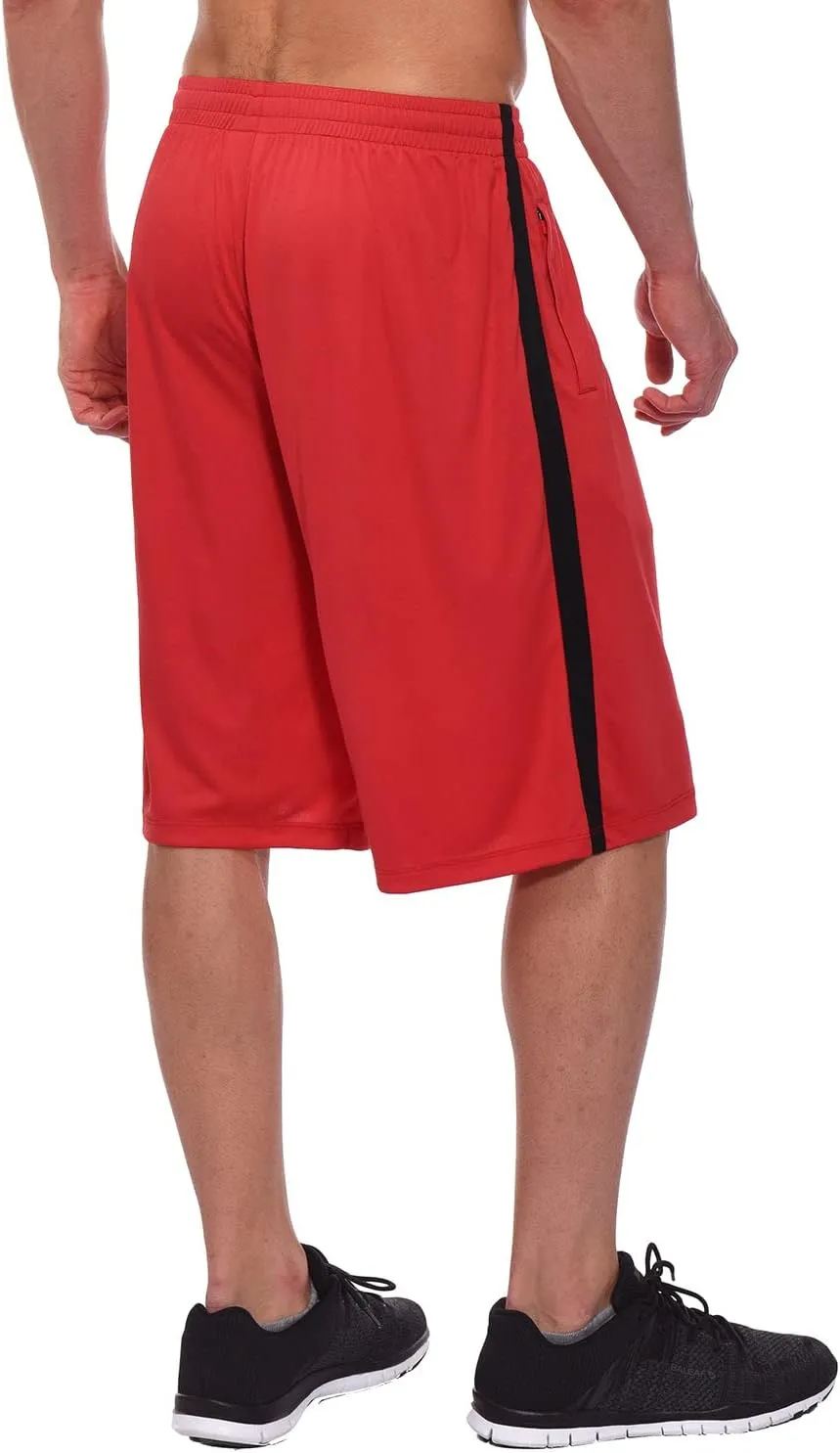 baleaf Men's Basketball Shorts Long with Zipper Pockets Quick Dry Workout Training Drawstrings 11"