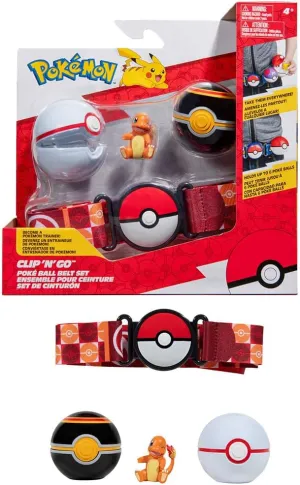 Bandai - Pokémon - Clip 'N' Go Belt - 1 Belt, 1 Poké Ball, 1 Luxury Ball and 1 Pikachu Figure 5 cm