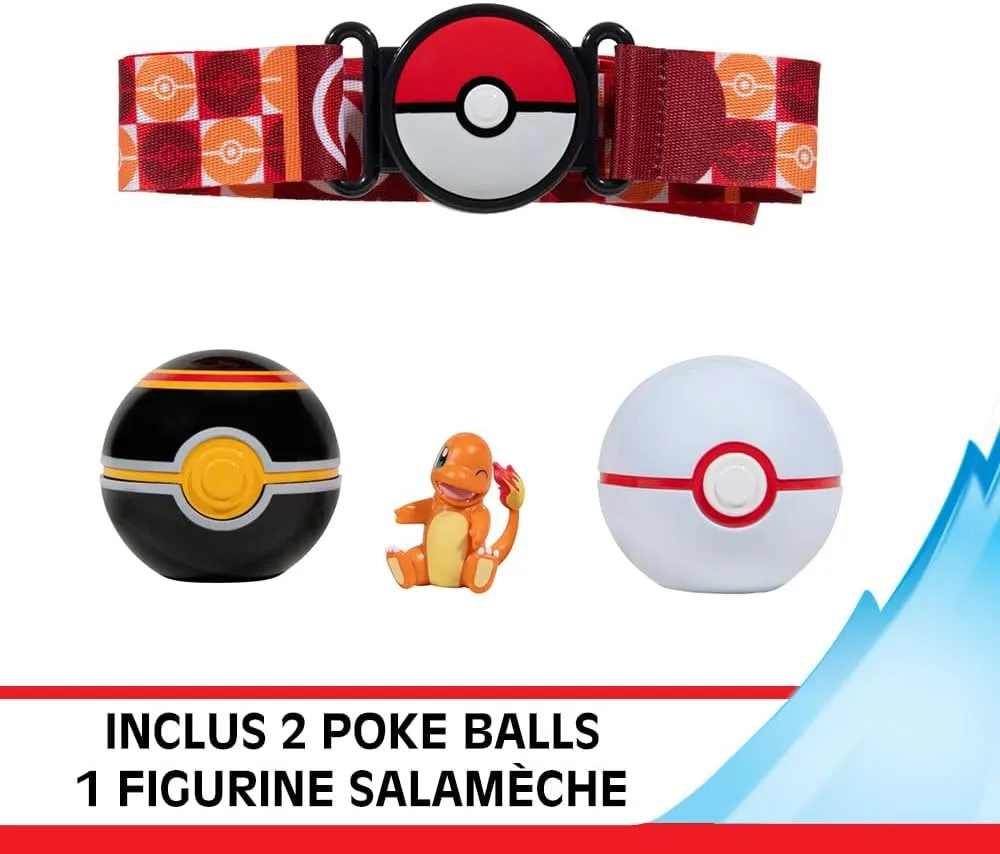 Bandai - Pokémon - Clip 'N' Go Belt - 1 Belt, 1 Poké Ball, 1 Luxury Ball and 1 Pikachu Figure 5 cm