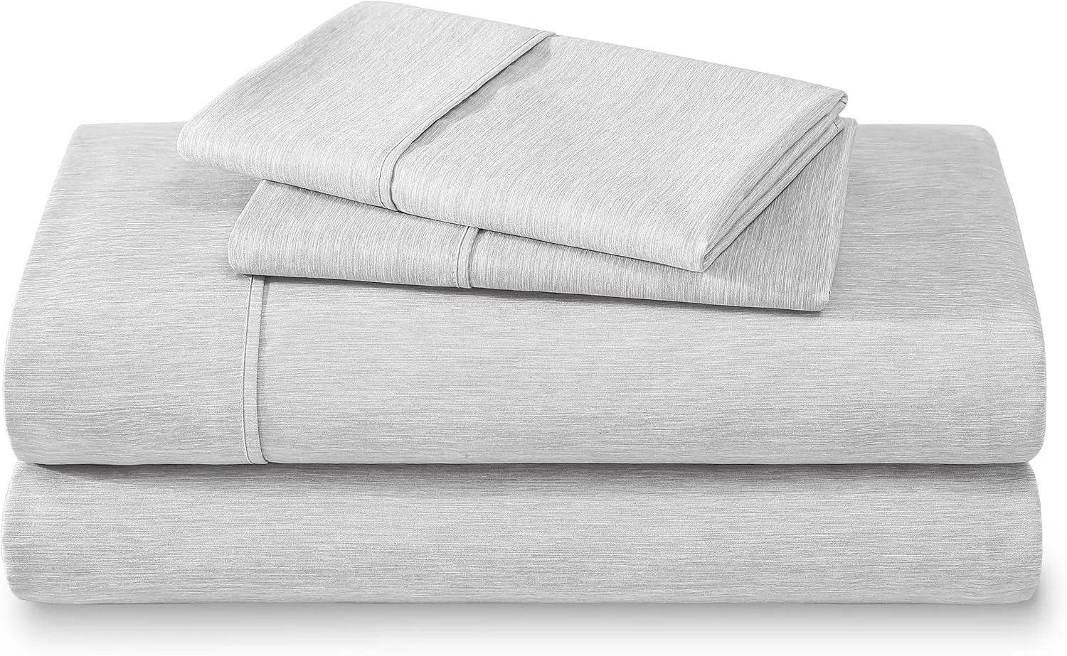 Bare Home Queen Sheet Set - Luxury 1800 Ultra-Soft Microfiber Bed Sheets - Double Brushed - Deep Pockets - Easy Fit - 4 Piece Set - Bedding & Pillowcases (Queen, Heathered Pewter)