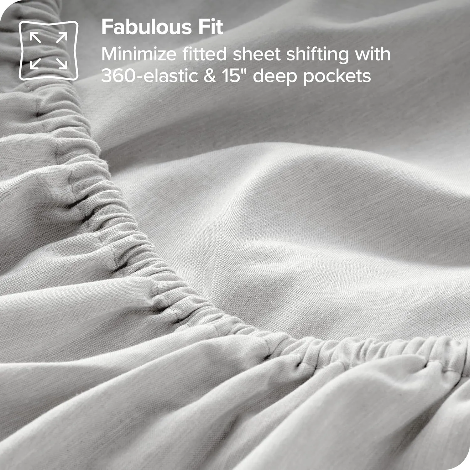 Bare Home Queen Sheet Set - Luxury 1800 Ultra-Soft Microfiber Bed Sheets - Double Brushed - Deep Pockets - Easy Fit - 4 Piece Set - Bedding & Pillowcases (Queen, Heathered Pewter)
