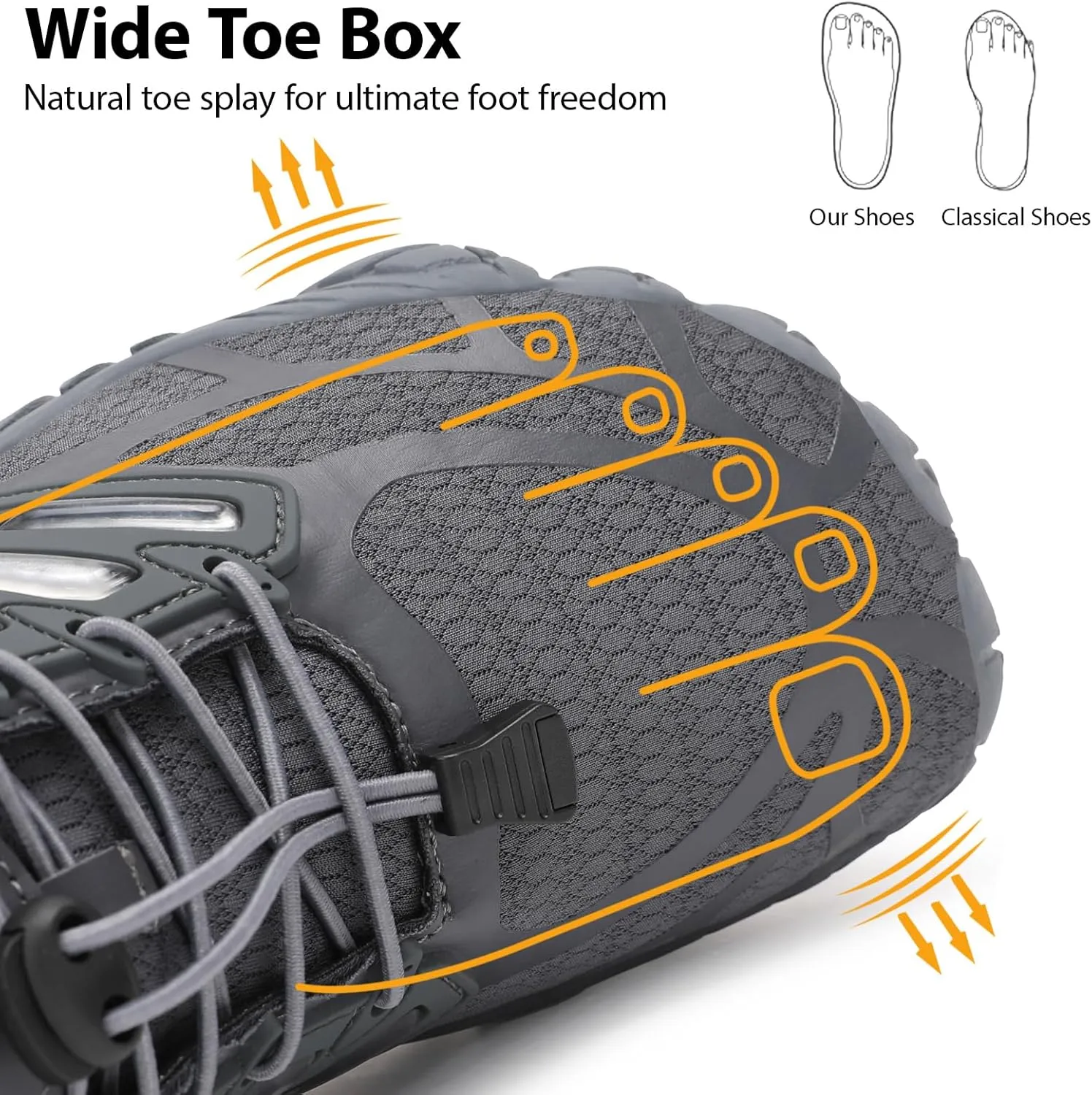 Barefoot Shoes Men Wide Toe Box Zero Drop Minimalist Shoes for Workout Cross-Trainer Walking Hiking Water Weightlifting Grounded Footwear