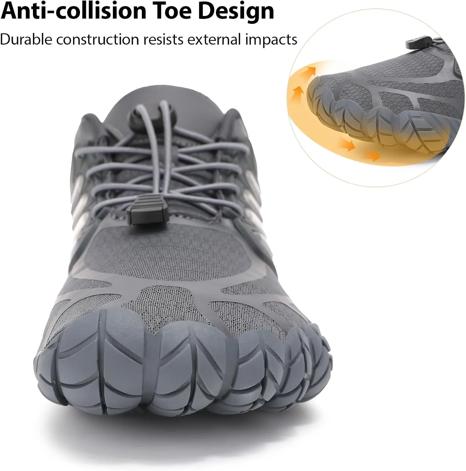 Barefoot Shoes Men Wide Toe Box Zero Drop Minimalist Shoes for Workout Cross-Trainer Walking Hiking Water Weightlifting Grounded Footwear