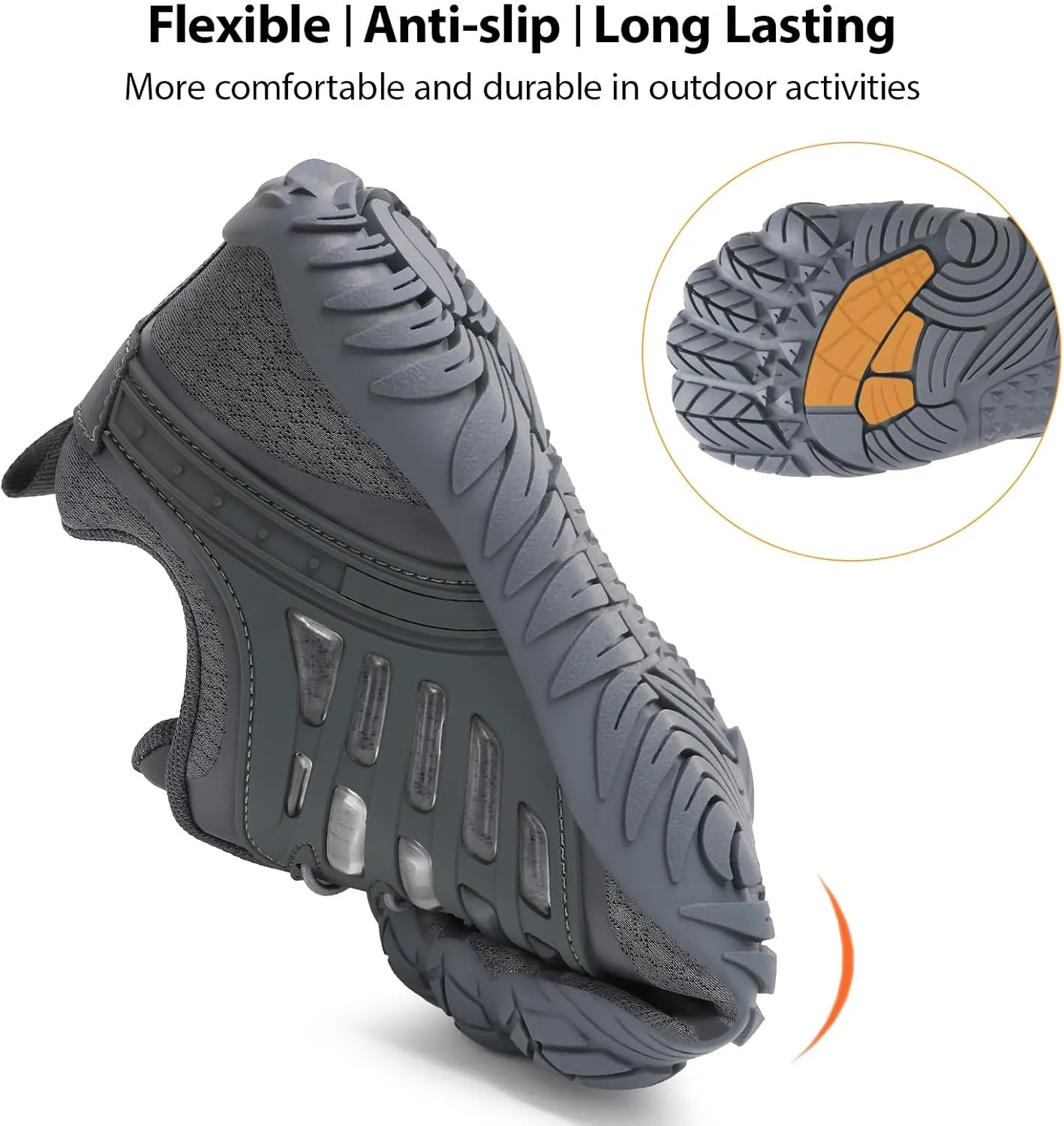 Barefoot Shoes Men Wide Toe Box Zero Drop Minimalist Shoes for Workout Cross-Trainer Walking Hiking Water Weightlifting Grounded Footwear