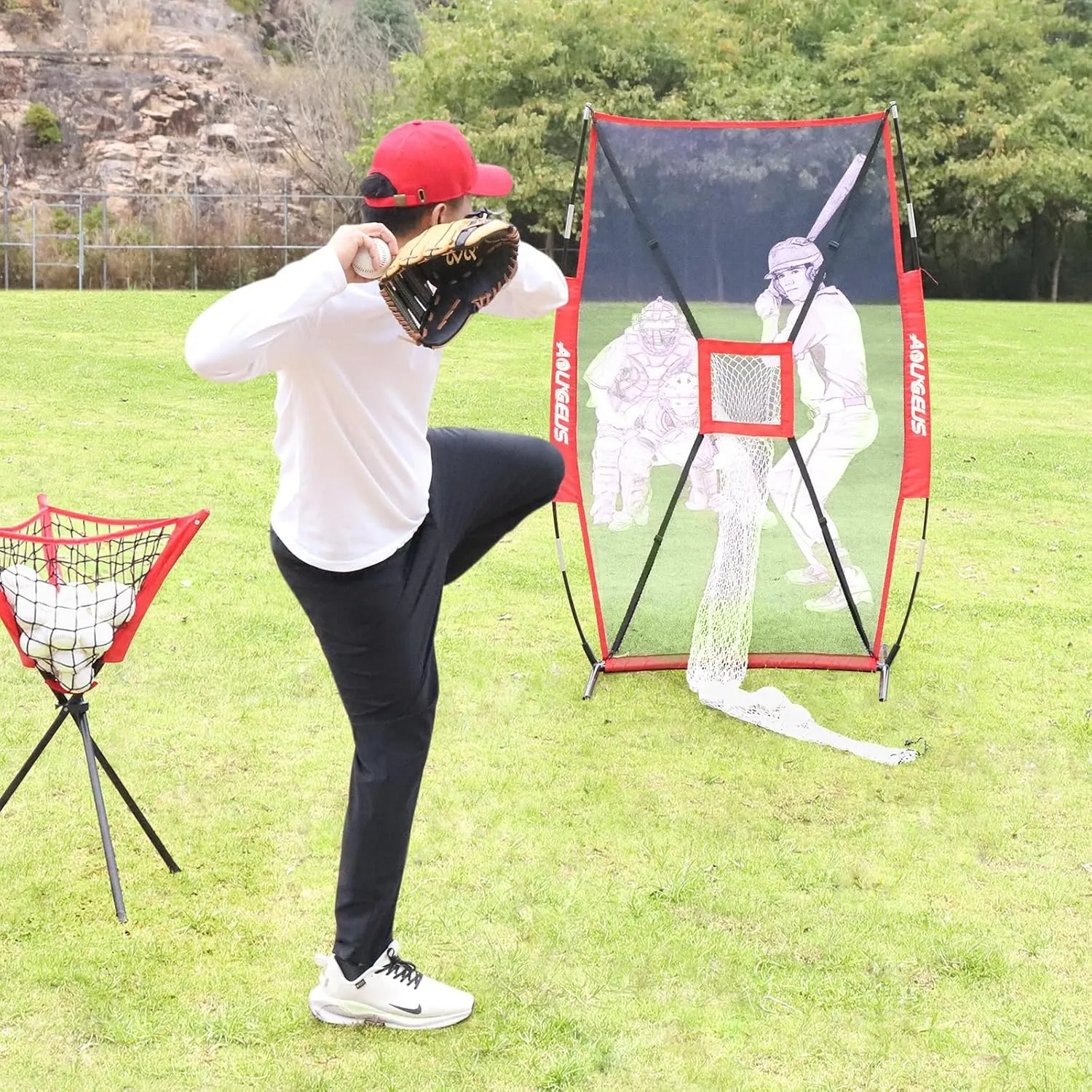 Baseball Softball Batter Dummy,Pitching Training Mannequin,Pitching Aid for Improved Accuracy