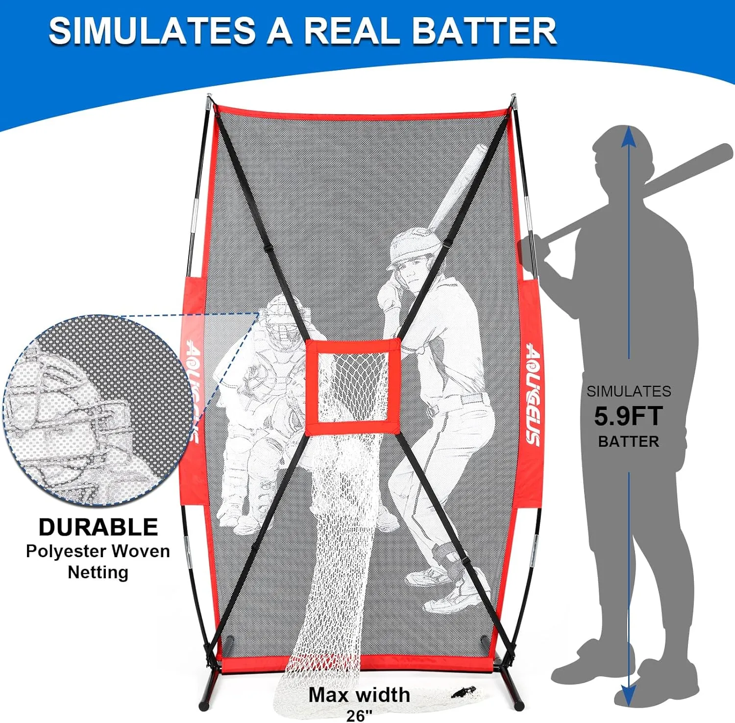 Baseball Softball Batter Dummy,Pitching Training Mannequin,Pitching Aid for Improved Accuracy