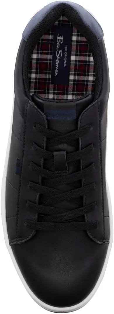 Ben Sherman Mens Hampton Lace Up Sneakers Shoes Casual - White