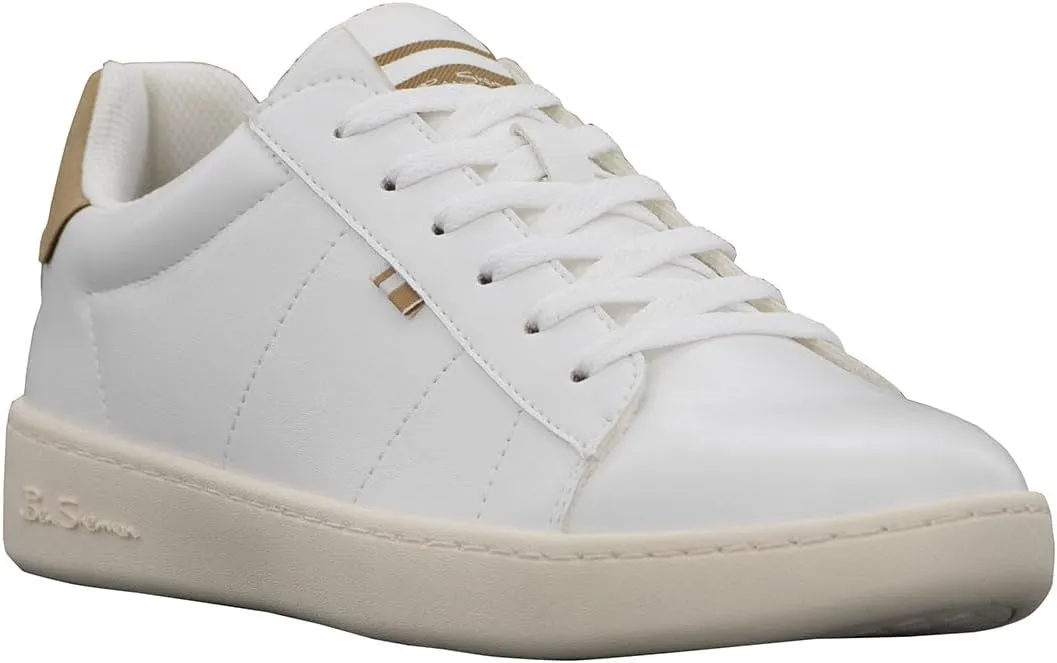 Ben Sherman Mens Hampton Lace Up Sneakers Shoes Casual - White