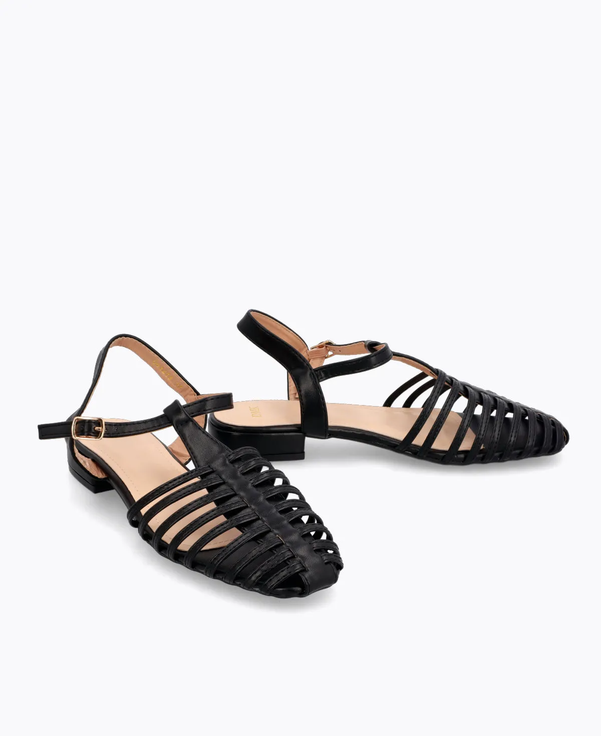 Bernice Flat Sandals - Black